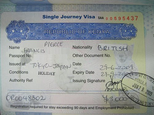kenya travel visa