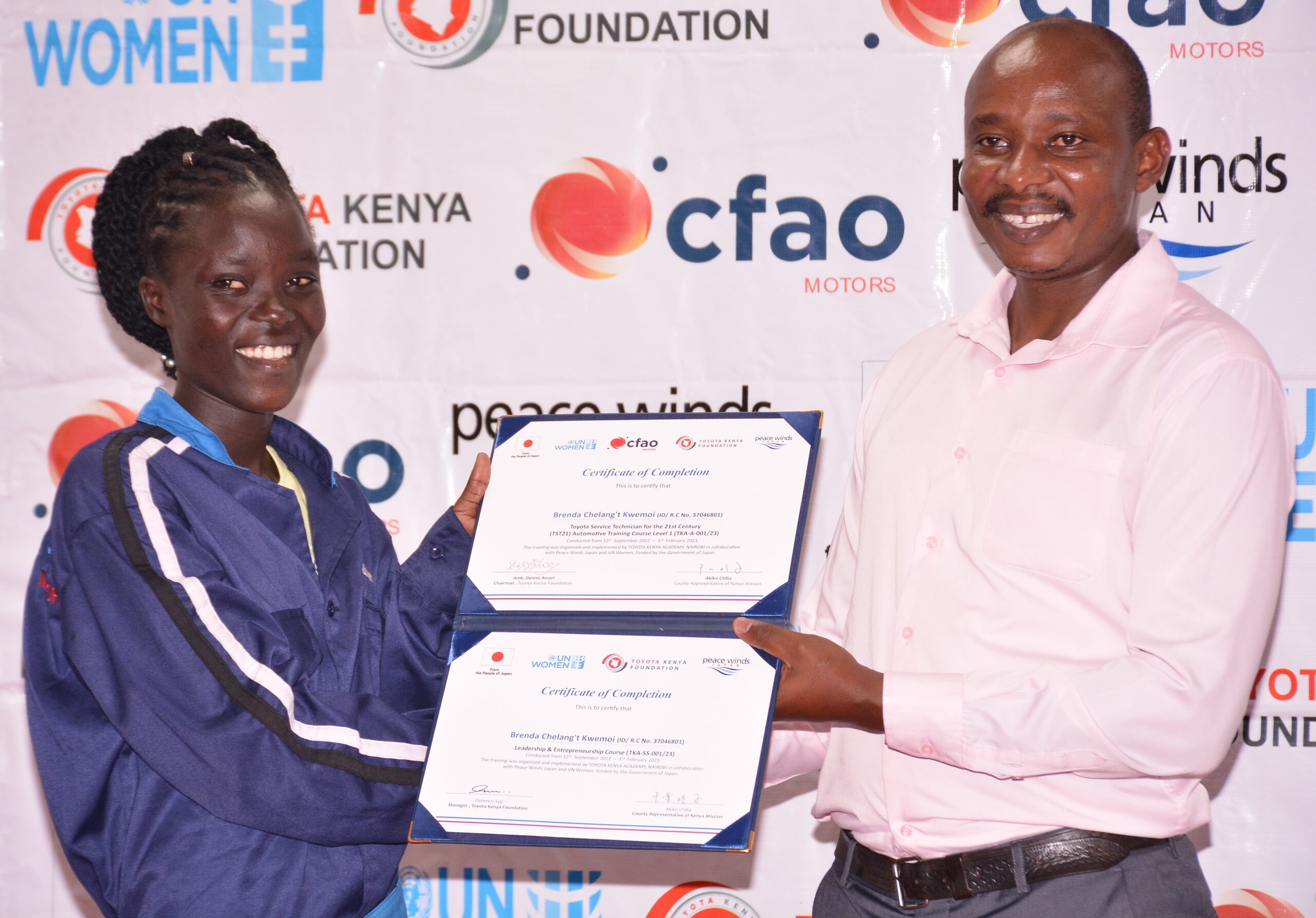 30 trainees from Turkana County graduate from the Toyota Service