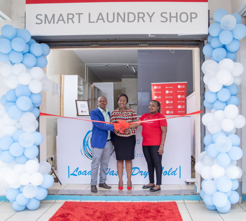 LG & launch the first laundromat in Machakos HapaKenya