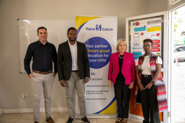 From Left to Right Darren Purdon, Academic Project Manager, ADvTECH Group, Horace Mpanza, Managing Director at Makini Schools, Desiree Hugo, Academic Head, Schools Division at ADvTECH Group and Anne Karugu, Director Marketing and Sales at Makini Schools